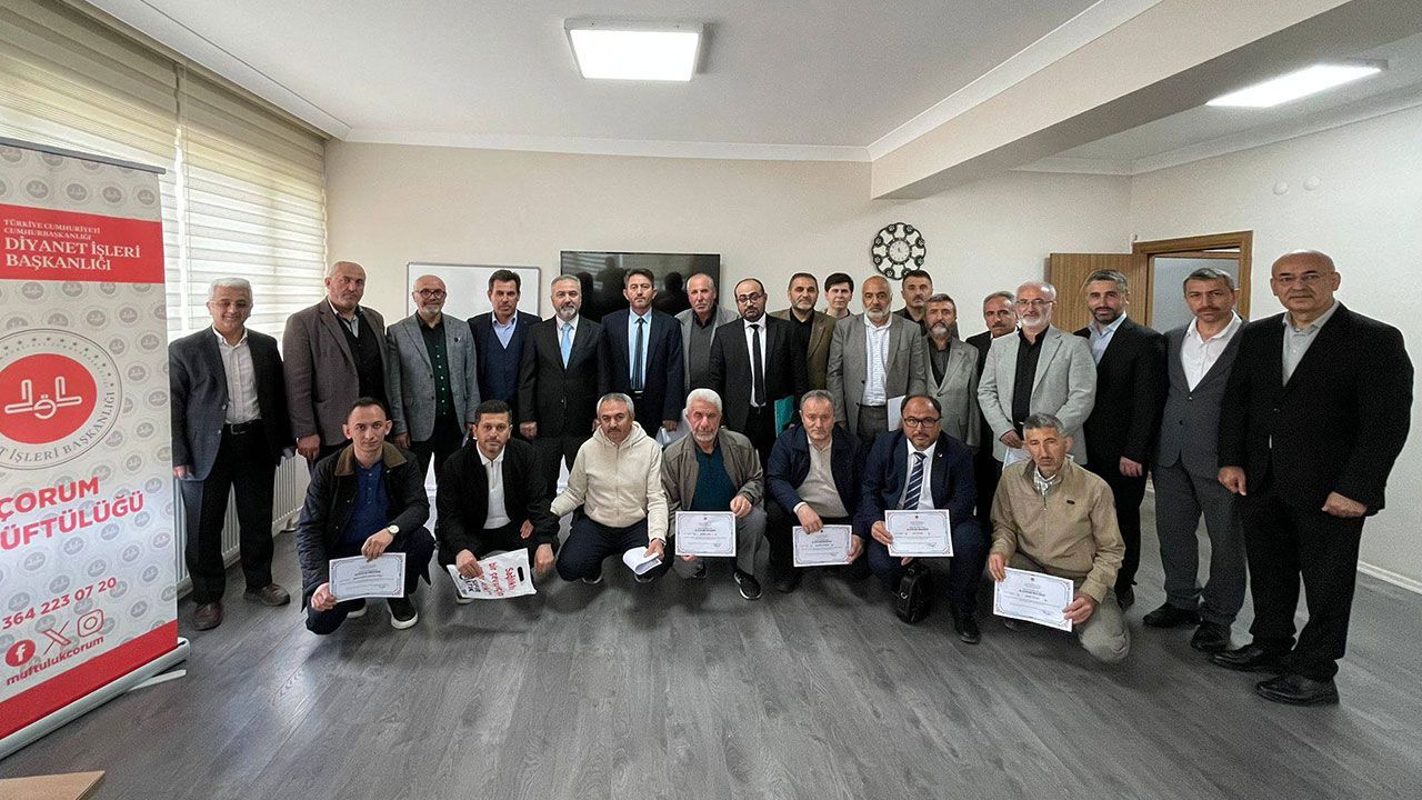 Çorum'da etkili hutbe kursu tamamlandı
