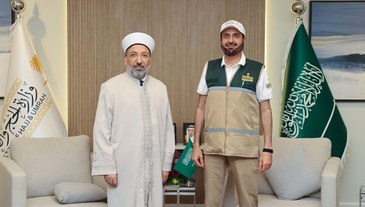 Diyanet İşleri Başkanı Arpaguş’tan Suudi Arabistan Hac ve Umre Bakanı er-Rabia’ya ziyaret