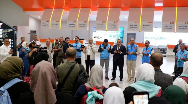 KKTC’deki hacı adayları dualarla uğurlandı