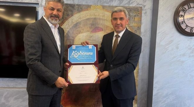 Vakıflar Bölge Müdürü Güner’den TDV’ye kurban bağışı
