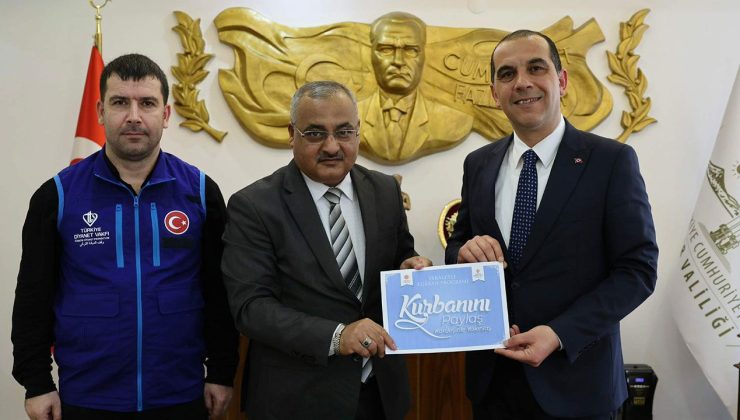 Vali Taşolar, kurban vekaletini TDV’ye verdi