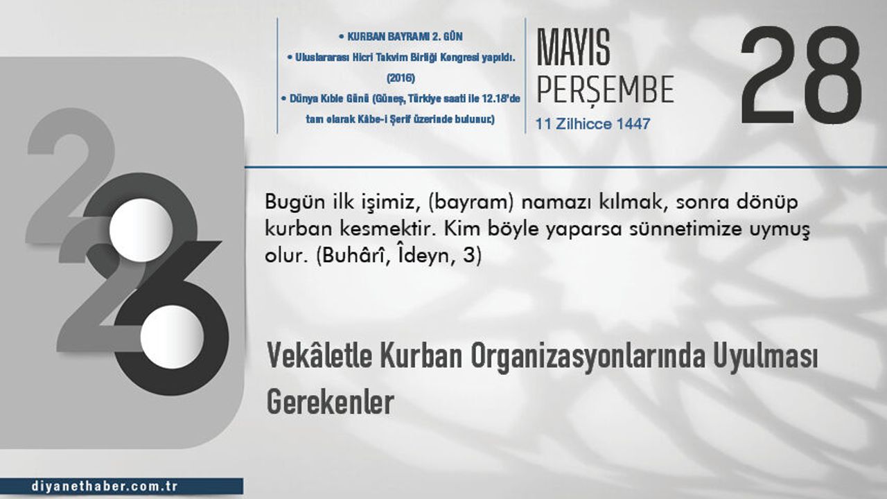Vekâletle Kurban Organizasyonlarında Uyulması Gerekenler