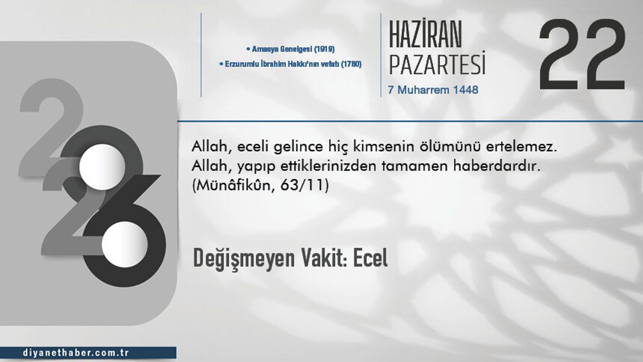Değişmeyen Vakit: Ecel