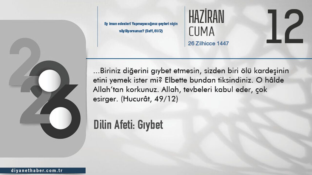 Dilin Afeti: Gıybet