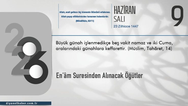 En’âm Suresinden Alınacak Öğütler