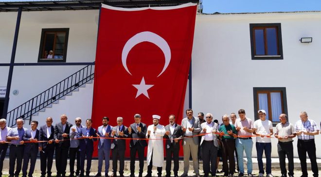 Erentepe Köyü’nde 45 günde tamamlanan cami açıldı