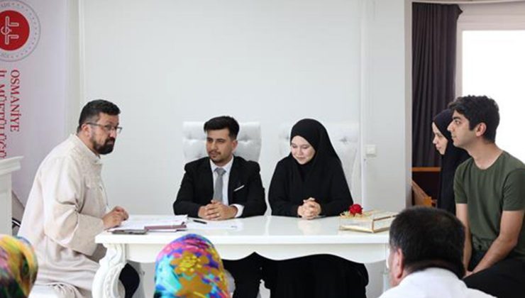 Osmaniye İl Müftülüğünde resmi nikah hizmetleri sürüyor