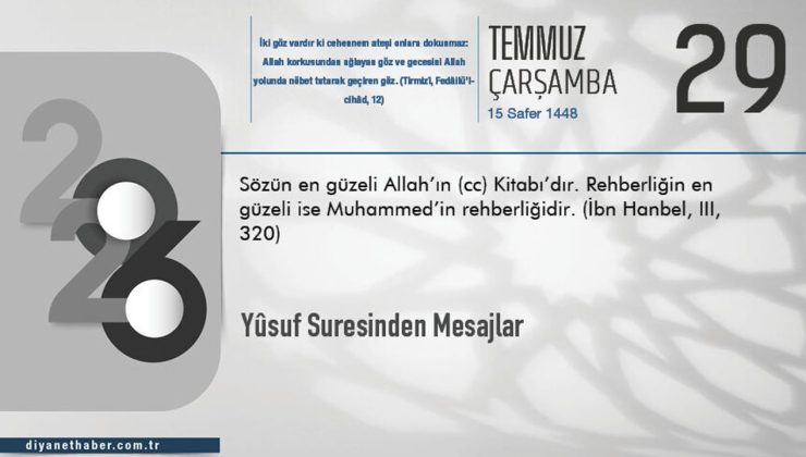 Yûsuf Suresinden Mesajlar